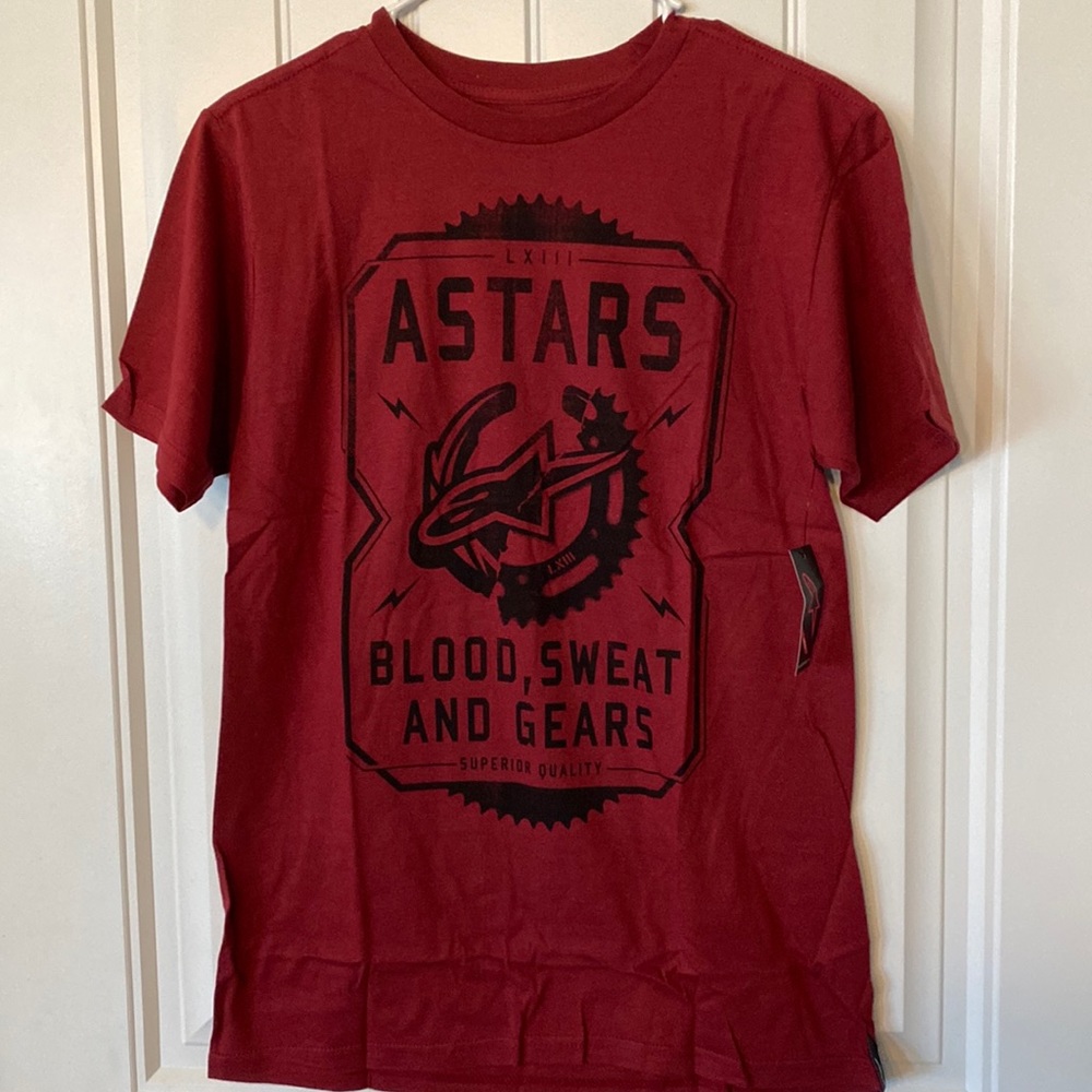Mens alpinestars tshirt , red, size small